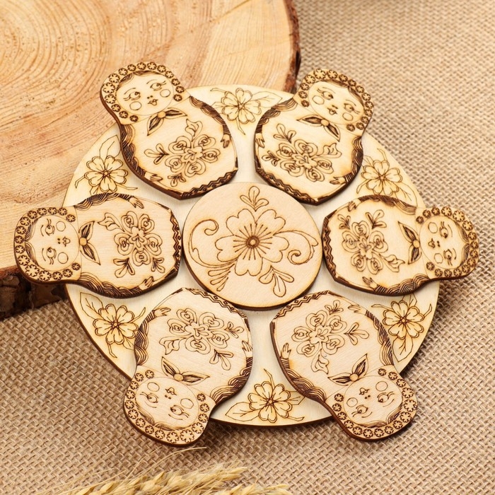 Подставка под горячее «Матрешка», D=20 см, можжевельник Подставка под горячее «Матрешка», D=20 см, можжевельник