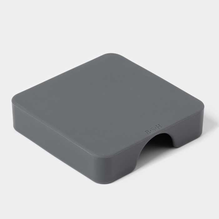 Набор подставок под горячее, под кружку, силикон, 6 шт, d=8 см, серый Набор подставок под горячее, под кружку, силикон, 6 шт, d=8 см, серый