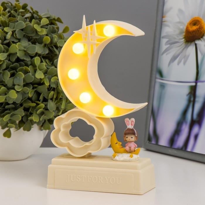 Ночник Ночник "Ночка" 5хLED 4000К 2хАА слоновая кость 20х12х5,5см RISALUX