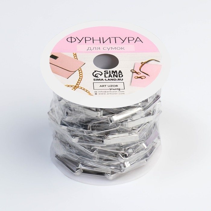 Цепочка для сумки, железная, 18 × 6 мм, 3 ± 0,1 м, цвет серебряный Цепочка для сумки, железная, 18 × 6 мм, 3 ± 0,1 м, цвет серебряный