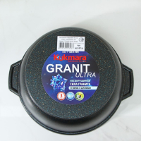 Кастрюля-жаровня Granit ultra, 4 л, d=28 см, антипригарное покрытие, цвет чёрный