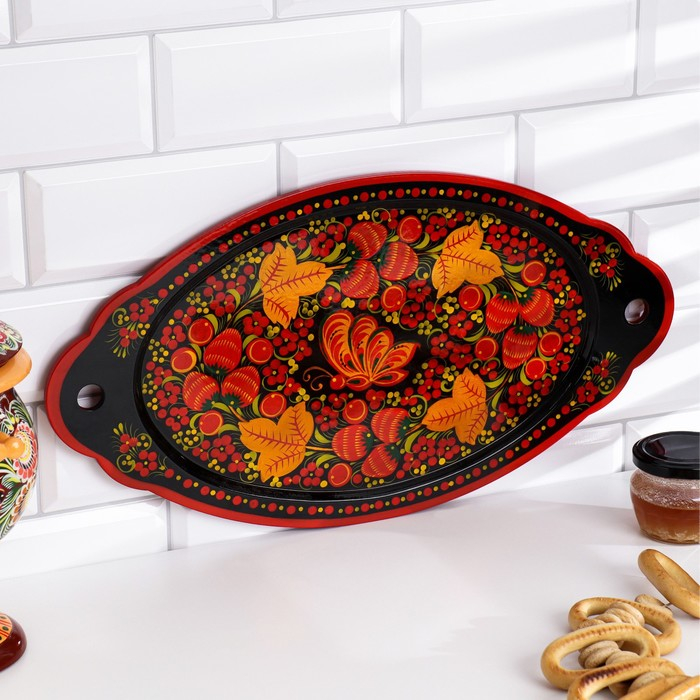 Поднос «Керженский», большой,хохлома Поднос «Керженский», большой,хохлома