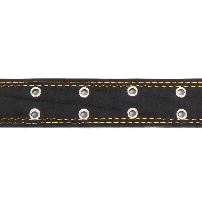Ошейник комбинированный кожа/брезент, безразмерный, 83 х 4,5 см, ОШ 20-70 см, чёрный Ошейник комбинированный кожа/брезент, безразмерный, 83 х 4,5 см, ОШ 20-70 см, чёрный