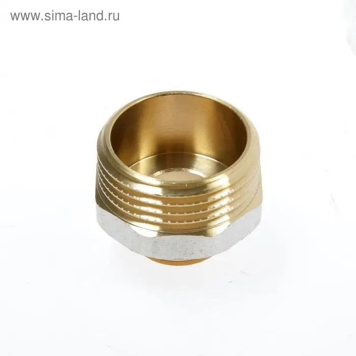 Ниппель переходной "CTM", 1" х 1/2" наружная резьба, никелированная латунь