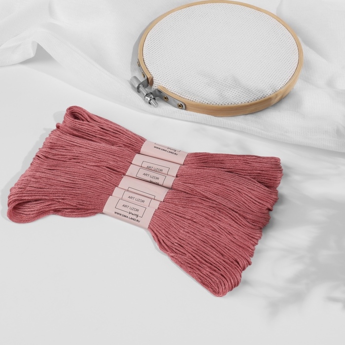 Набор ниток мулине №223, 8 ± 1 м, 6 шт, цвет грязно-розовый
