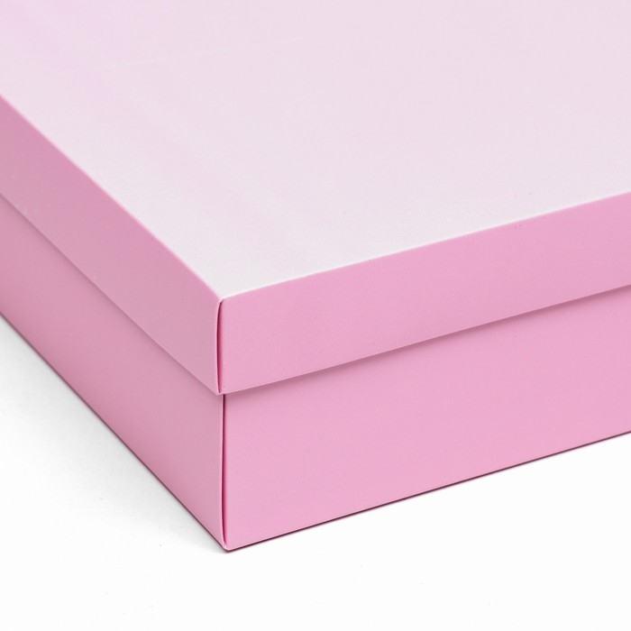 Коробка подарочная складная, упаковка, крышка-дно, розовая, 30 х 30 х 8 см