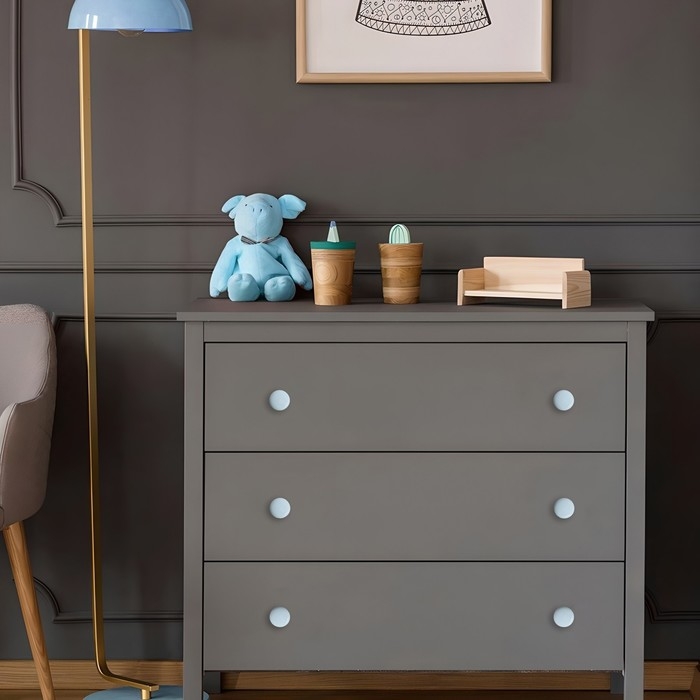 Ручка-кнопка Ceramics 002, керамическая, голубая Ручка-кнопка Ceramics 002, керамическая, голубая