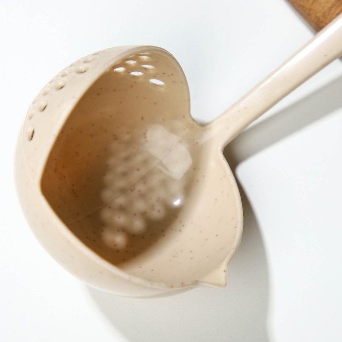 Половник-шумовка Доляна, 27 см, цвет МИКС Половник-шумовка Доляна, 27 см, цвет МИКС