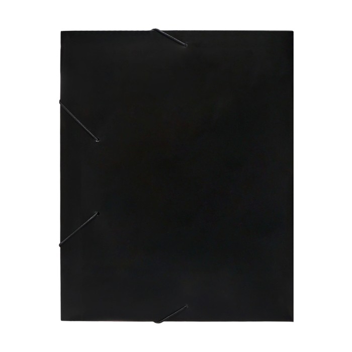 Папка-короб на резинке А4, 500мкм, Calligrata, корешок 25 мм, до 230 листов, тиснение  Папка-короб на резинке А4, 500мкм, Calligrata, корешок 25 мм, до 230 листов, тиснение "песок", черная