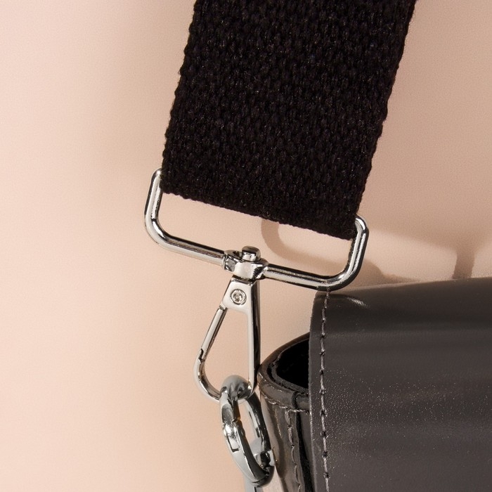 Ручка для сумки, стропа, 139 ± 3 × 3,8 см, цвет чёрный