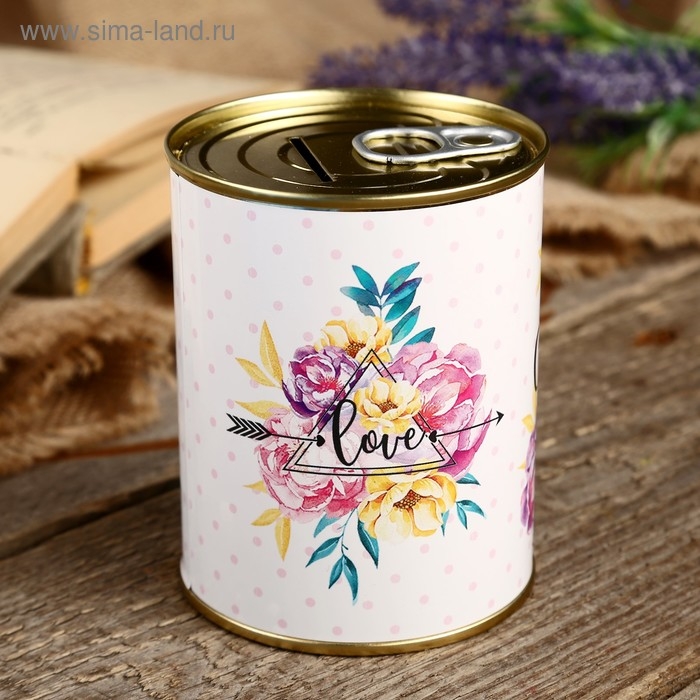 Копилка-банка металл Копилка-банка металл "Счастье сегодня и всегда" 7,3х9,5 см