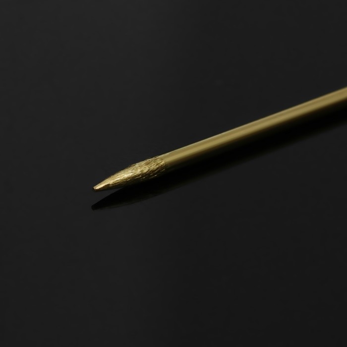 Основа «Брошь-игла» с шариком d=1,2 см (набор 5 шт.), L=7 см, площадка 1,5 см, цвет золото