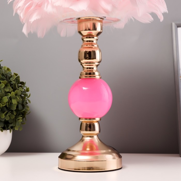 Настольная лампа Настольная лампа "Перина" Е27 40Вт розовый 30х30х42 см