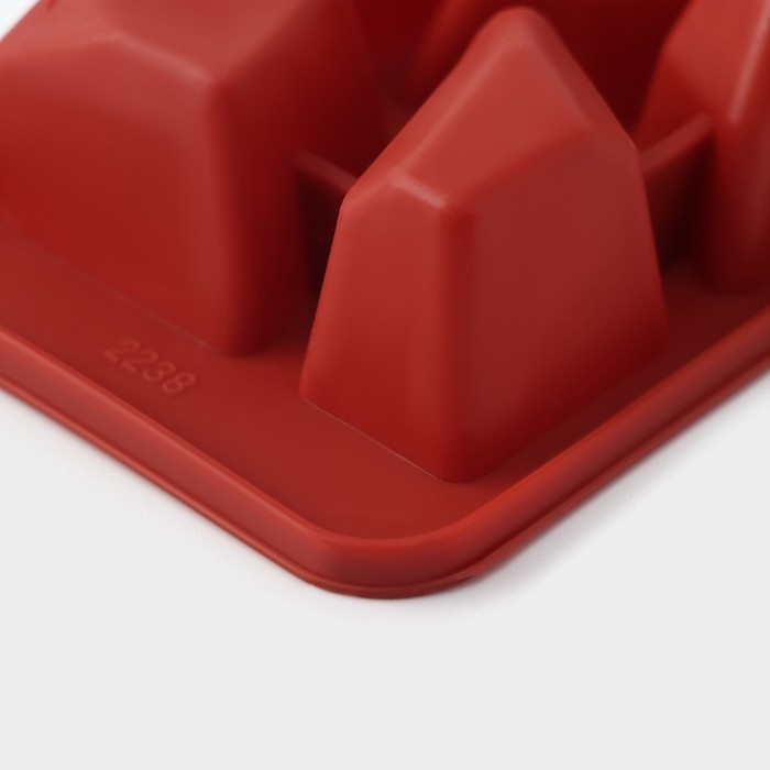 Форма для льда Доляна «Дроблёный лёд», силикон, 23,5×7×2,5 см, 15 ячеек (3,8×2,5 см), цвет МИКС Форма для льда Доляна «Дроблёный лёд», силикон, 23,5×7×2,5 см, 15 ячеек (3,8×2,5 см), цвет МИКС