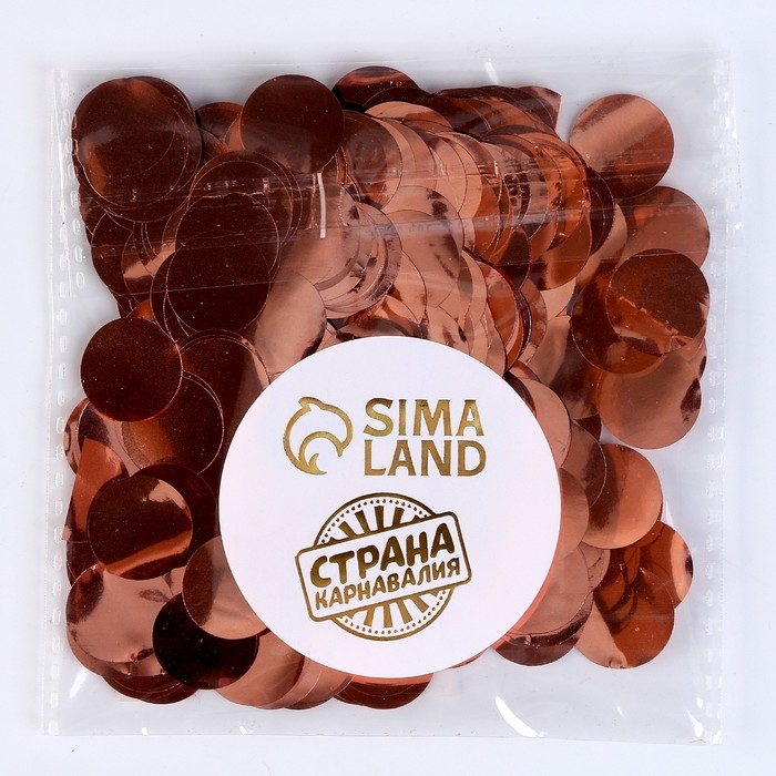 Наполнитель для шара «Конфетти», круг, 1,5 см, фольга, 10 г, цвет розовое золото Наполнитель для шара «Конфетти», круг, 1,5 см, фольга, 10 г, цвет розовое золото