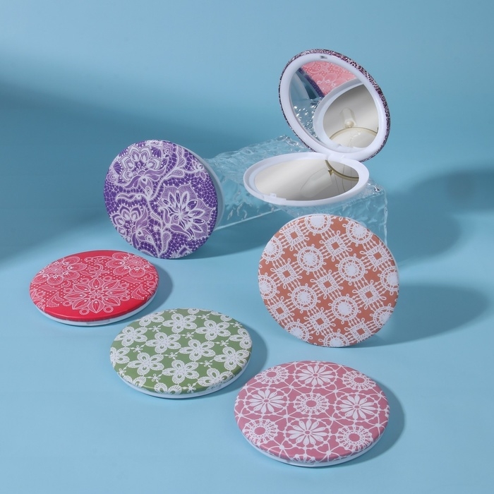 Зеркало складное «Кружево», d = 7,5 см, рисунок МИКС Зеркало складное «Кружево», d = 7,5 см, рисунок МИКС