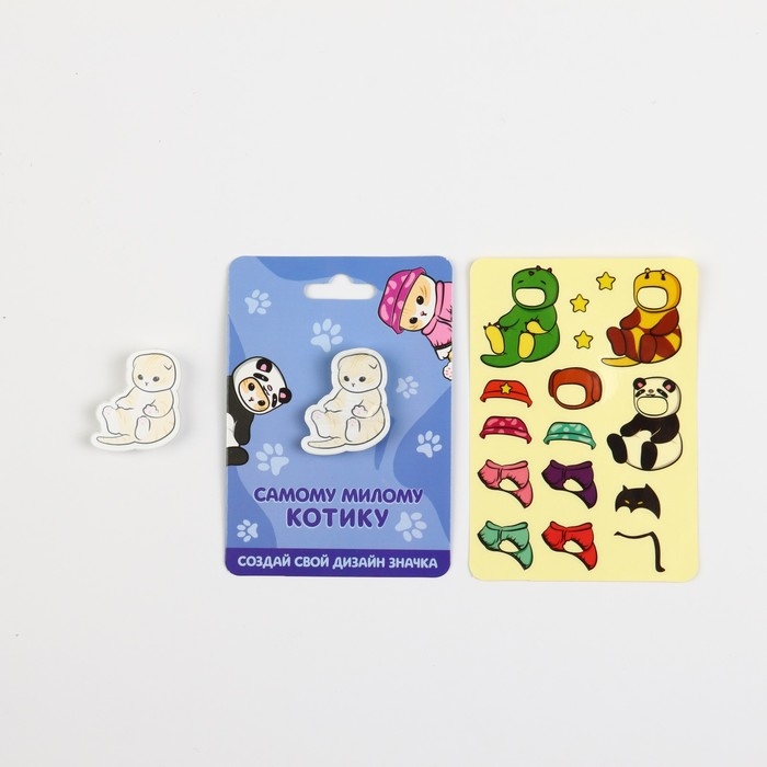 Значок Значок "Котик", 2.8 х 3.3 см