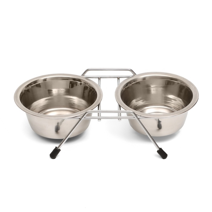 Набор из 2 мисок на подставке, 2 х 225 мл Набор из 2 мисок на подставке, 2 х 225 мл