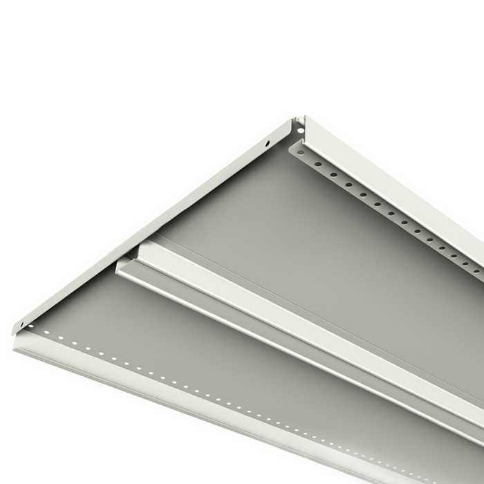 Полка для стеллажа, 50×101 см, перфорированная, шаг 2,5 см, цвет белый