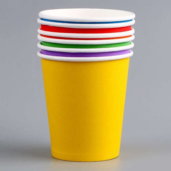 Набор бумажной посуды одноразовый С днем рождения», 6 тарелок, 6 стаканов, 1 гирлянда Набор бумажной посуды одноразовый С днем рождения», 6 тарелок, 6 стаканов, 1 гирлянда