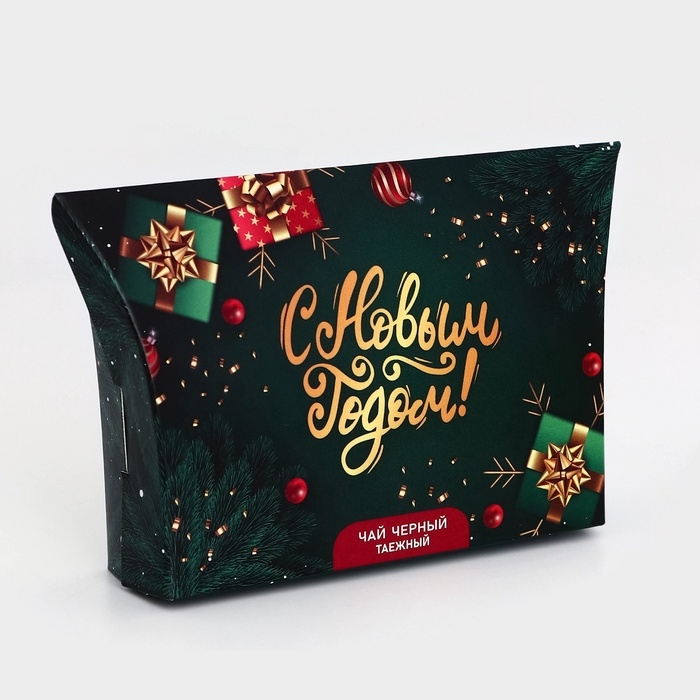 Новогодний подарочный чай черный Новогодний подарочный чай черный "С Новым Годом", таёжный, 20 г