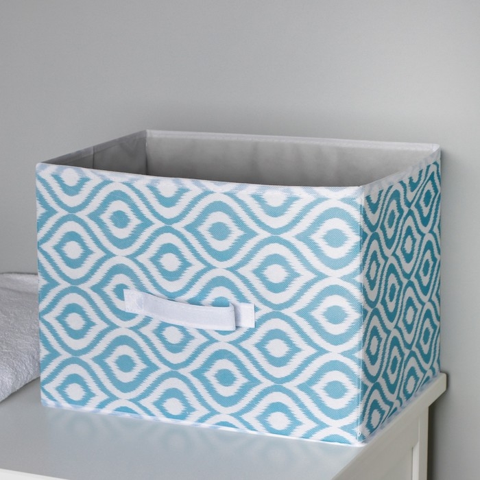 Короб для хранения Доляна «Лагуна», 37×27×27 см, цвет бирюзовый Короб для хранения Доляна «Лагуна», 37×27×27 см, цвет бирюзовый