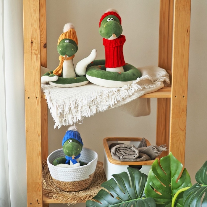 Новый год! Мягкая игрушка «Змей Сёма», в синей шапке, 20 см Новый год! Мягкая игрушка «Змей Сёма», в синей шапке, 20 см