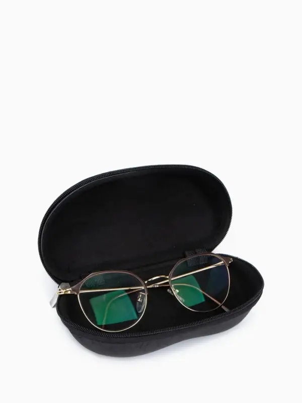 Футляр для очков молнии, длина 16 см, цвет чёрный Футляр для очков молнии, длина 16 см, цвет чёрный