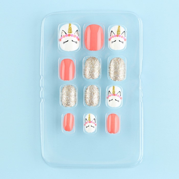 Детские накладные ногти «Сияй ярче звёзд», 12 шт