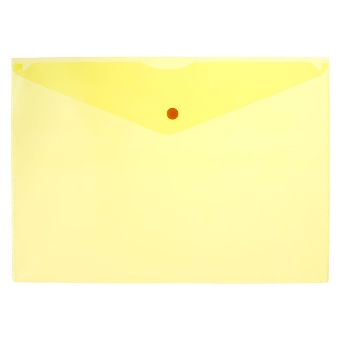 Набор папок-конвертов на кнопке 5 штук, А4, 120 мкм, Calligrata, прозрачные, желтые Набор папок-конвертов на кнопке 5 штук, А4, 120 мкм, Calligrata, прозрачные, желтые