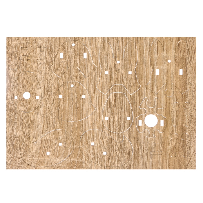 Ёлочная игрушка - подвеска деревянная сборная «Новый год! Лиса» Ёлочная игрушка - подвеска деревянная сборная «Новый год! Лиса»