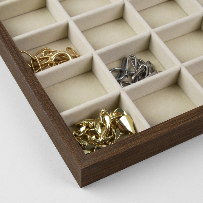 Подставка для украшений «Эко» 30 мест, 35,2×24,3×2,6 см, цвет бежевый в дереве Подставка для украшений «Эко» 30 мест, 35,2×24,3×2,6 см, цвет бежевый в дереве