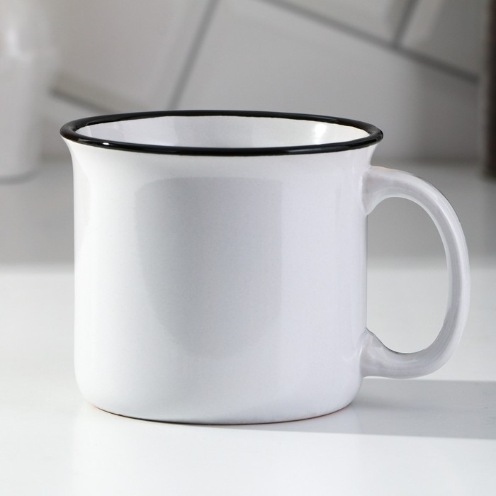 Кружка керамическая «Счастье не за горами», 450 мл, цвет белый Кружка керамическая «Счастье не за горами», 450 мл, цвет белый