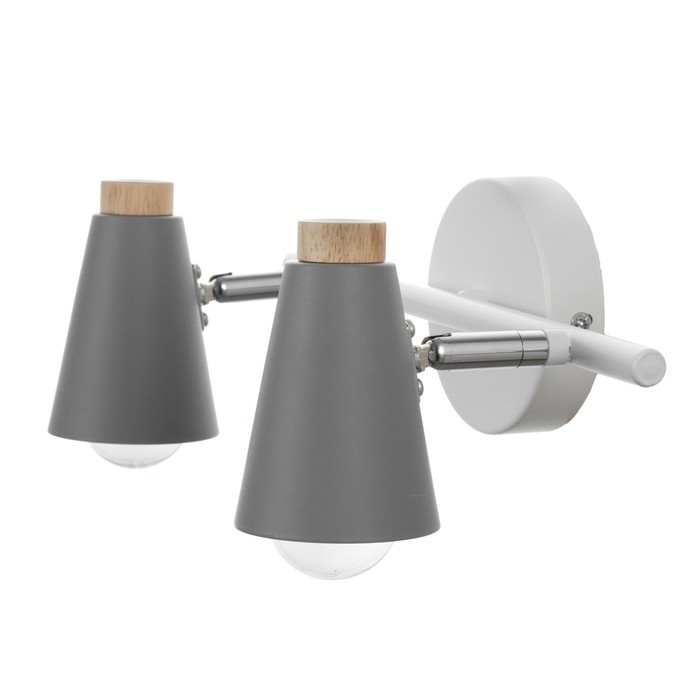 Спот Спот "Конус" 2х40Вт Е27 серый 30х12х16 см