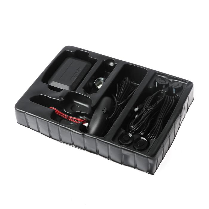 Парковочная система 4 датчика, LED-экран, 12 В, датчик чёрный Парковочная система 4 датчика, LED-экран, 12 В, датчик чёрный