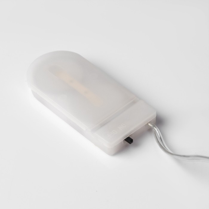 Светодиодная фигура «Ёлка с золотистым декором», 14 × 35 × 7.5 см, пластик, батарейки CR2032х2 (в комплекте), свечение тёплое белое