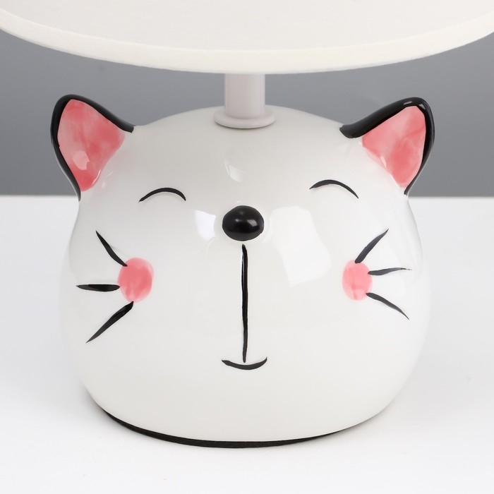 Настольная лампа "Котенок" Е14 40Вт белый 17х17х27 см RISALUX
