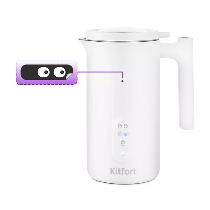 Капучинатор Kitfort КТ-775, 500 Вт, 0.5 л, 5 режимов, белый Капучинатор Kitfort КТ-775, 500 Вт, 0.5 л, 5 режимов, белый