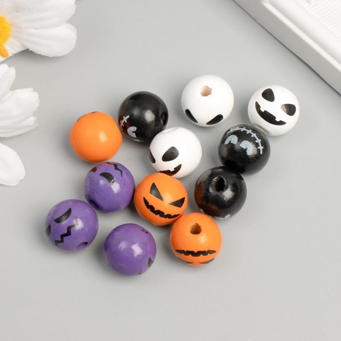 Бусины дерево для творчества Бусины дерево для творчества "Страшилы" d=1,6 см набор 12 шт