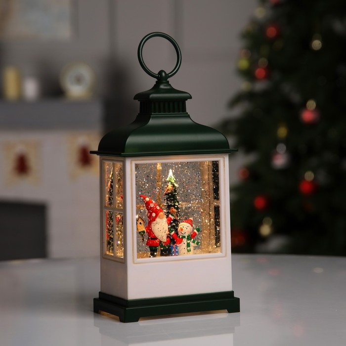 Светодиодная фигура «Фонарь с гномом» 10.2 × 23 × 5.8 см, пластик, батарейки ААх3 (не в комплекте), USB, свечение тёплое белое Светодиодная фигура «Фонарь с гномом» 10.2 × 23 × 5.8 см, пластик, батарейки ААх3 (не в комплекте), USB, свечение тёплое белое