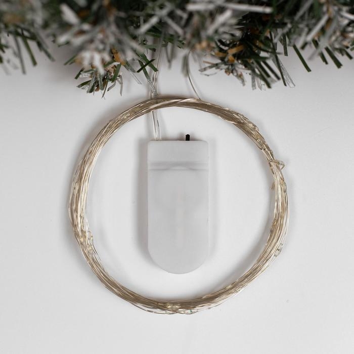 Гирлянда «Нить» 5 м роса, IP20, серебристая нить, 50 LED, батарейки CR2032х2 (в комплекте), свечение синее Гирлянда «Нить» 5 м роса, IP20, серебристая нить, 50 LED, батарейки CR2032х2 (в комплекте), свечение синее