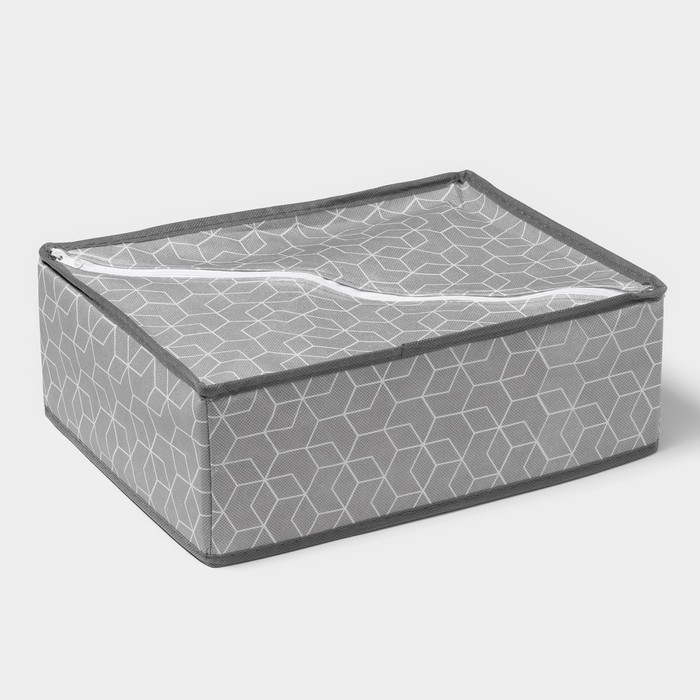 Органайзер для хранения белья Доляна «Фора», 12 ячеек, 32×24×12 см, цвет серый Органайзер для хранения белья Доляна «Фора», 12 ячеек, 32×24×12 см, цвет серый