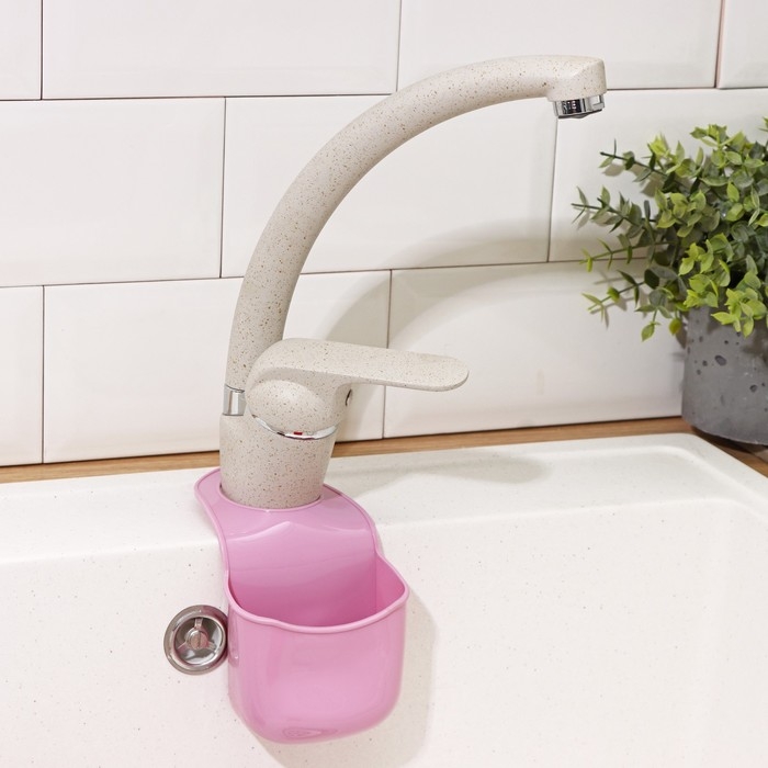 Подставка для губки Доляна «Базис», 18×8×3,5 см, цвет МИКС Подставка для губки Доляна «Базис», 18×8×3,5 см, цвет МИКС