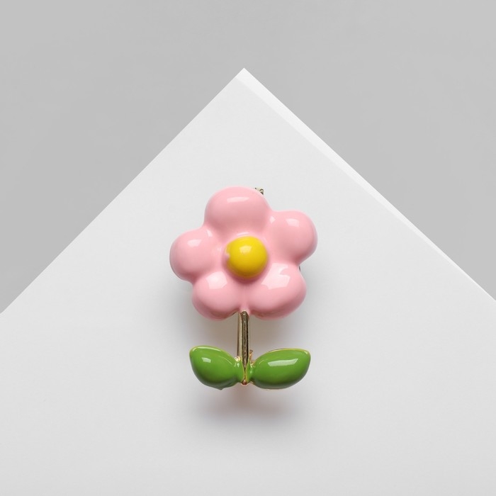 Брошь «Цветочек» простой, цветная в золоте Брошь «Цветочек» простой, цветная в золоте