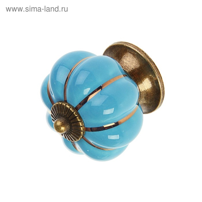 Ручка-кнопка Ceramics 001, керамическая, синяя Ручка-кнопка Ceramics 001, керамическая, синяя