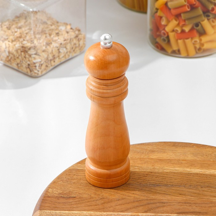 Мельница для специй Доляна, 17×4,5 см, металлический механизм, цвет светлое дерево Мельница для специй Доляна, 17×4,5 см, металлический механизм, цвет светлое дерево