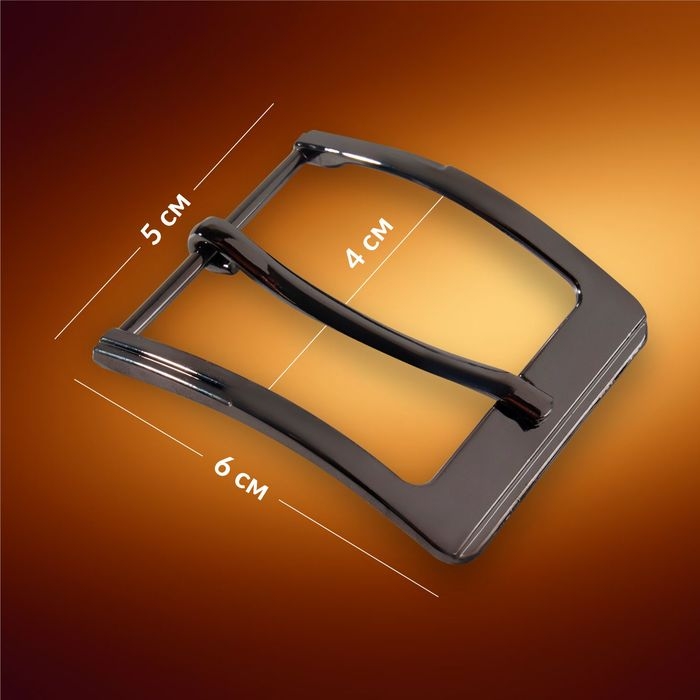 Пряжка для ремня, 6 × 5 см, 40 мм, цвет чёрный никель Пряжка для ремня, 6 × 5 см, 40 мм, цвет чёрный никель