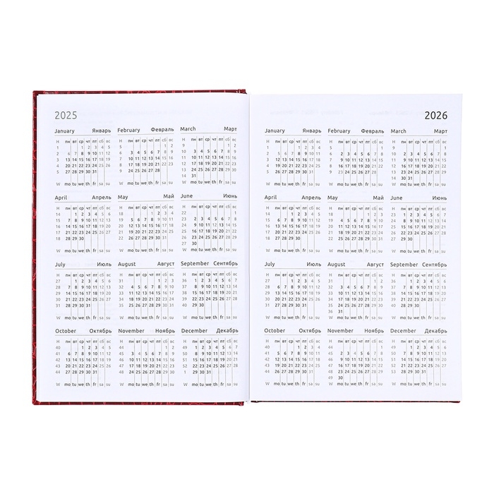 Ежедневник датированный 2025 года, deVENTE. Flag, Attomex. Arkona, твердая обложка бумвинил с поролоном, ляссе, блок 70 г/м2, красный Ежедневник датированный 2025 года, deVENTE. Flag, Attomex. Arkona, твердая обложка бумвинил с поролоном, ляссе, блок 70 г/м2, красный