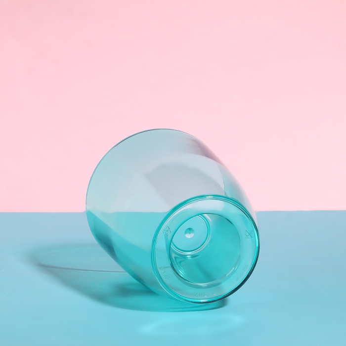 Горшок для орхидей, 2 л, 14,8 &times; 16,2 см, круглый, пластик, прозрачно-бирюзовый