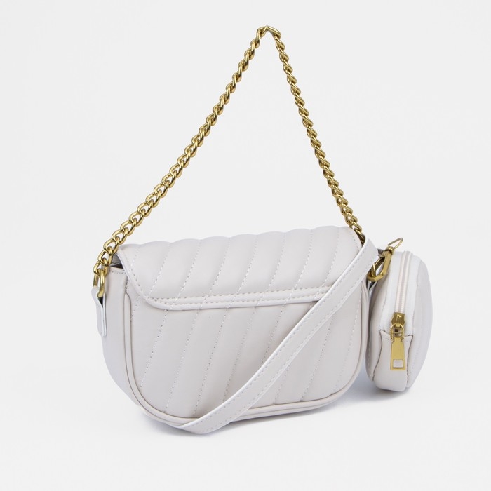 Сумка-мессенджер на клапане, цвет белый Сумка-мессенджер на клапане, цвет белый